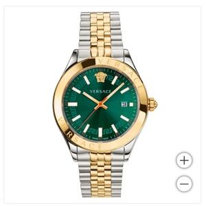 Versace Hellenyium Green Sunray Dial Quartz Watch